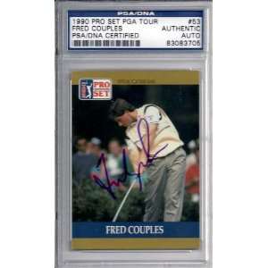  Fred Couples Autographed 1990 Pro Set PGA Golf Card PSA 