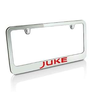  Nissan Red Juke Chrome Brass Auto License Plate Frame 
