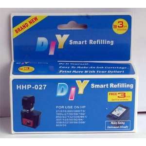   Refill Kits with Three Ink Tanks for Hp Black Ink Cartridges Office