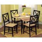 Target Marketing Systems 5pc Dining Set with Drop Leaf Table   Black 