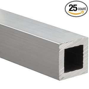 Aluminum 3003 H14 Square Tubing 3/32x.014 Wall x 12 Length, ASTM B 