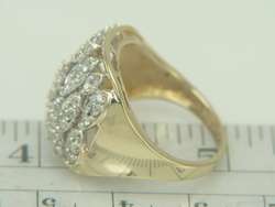 14K Yellow & White Gold Wide Band .78ct Diamond Ring  