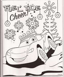 Disney ~ PIXAR CARS ~ 2 CHRISTMAS POSTERS TO COLOR  