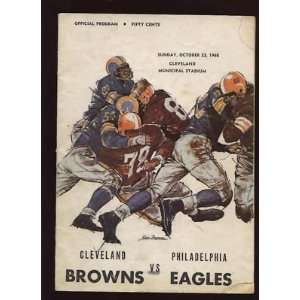 1960 NFL Program Philadelphia Eagles @ Cleveland Browns   Sports 