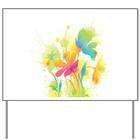 Artsmith Inc Yard Sign Watercolor Floral Flowers