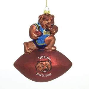  Ucla Bruins Ncaa Glass Mascot Football Ornament (6 