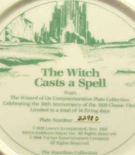 The Witch Casts a Spell Wizard Of Oz Hamilton Plate  