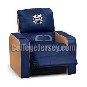  Edmonton Oilers Leather Recliner Memorabilia. Sports 