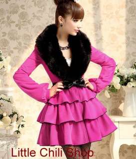 Japan Fashion Cute Sweet Gothic Nana Women Fake Fur PUNK Kera Jacket 