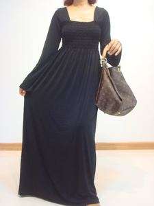 Black Bell Long Sleeve Maxi Dress Sz XXL 3XL 16 18 20  