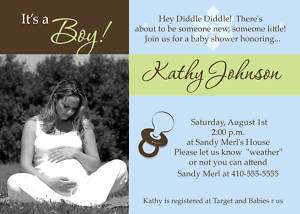 Custom Photo Baby Shower Invitations *Print your own*  