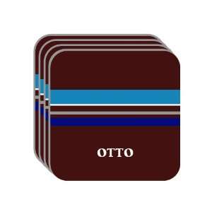 Personal Name Gift   OTTO Set of 4 Mini Mousepad Coasters (blue 
