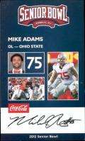 Mike Adams 2012 Senior Bowl Card Ohio State  