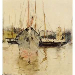 Hand Made Oil Reproduction   Berthe Morisot   24 x 26 inches   Boats 