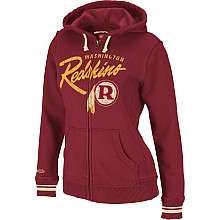 Mitchell & Ness Washington Redskins Womens Full Zip Hooded Sweatshirt 