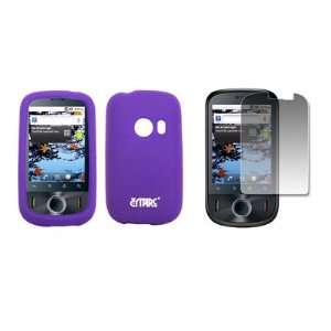 EMPIRE Purple Silicone Skin Cover Case + Screen Protector for T Mobile 