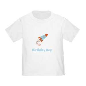    Birthday Boy Blue Rocket Ship Toddler Shirt   Size 3T Baby