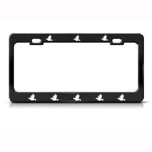  White Peace Dove Animal Metal license plate frame Tag 