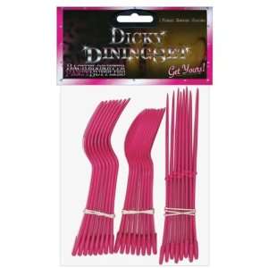 Dicky dining set   pink pack of 24