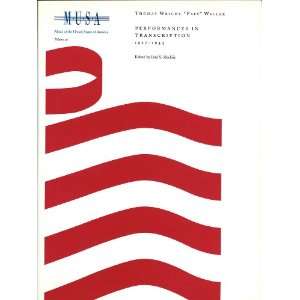  in Transcription, 1927 1943 (Music of the United States of America 