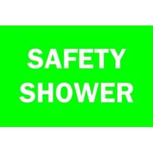 BRADY 72883 Safety Shower Sign,10 x 14In,WHT/GRN,ENG  