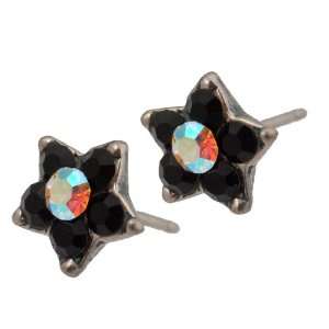  Michal Negrin Star Stud Earrings with Black and White 