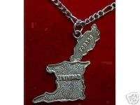 Map Trinidad and TOBAGO pendant charm silver Jewelry  