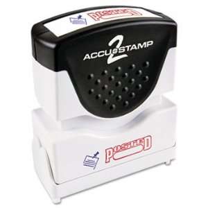  Accustamp2 Shutter Stamp with Microban, Red/Blue, POSTED 