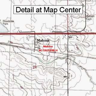   Quadrangle Map   Malone, Iowa (Folded/Waterproof)