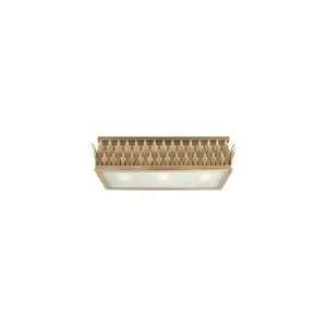 Alexa Hampton Robert Flush Mount in Natural Brass with Frosted Glass 