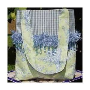  Large Diaper Tote   Lime Toile Baby