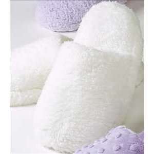  S/M Ivory Plush Slippers by Sonoma Lavender Health 