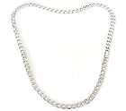 NEW RHODIUM PLATINUM SMALL CUBAN LINK CHAIN MENS NECKLACE 7mm 20 or 