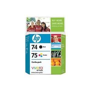  Genuine HP 74, HP 75 Ink Cartridges, HP CC659FN   2 Pack 