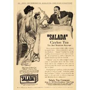  1911 Ad Salada Tea Co. Ceylon Breakfast Beverage Family 