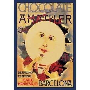  Vintage Art Chocolate Amatller Barcelona (Moon)   01581 0 