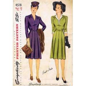   Sewing Pattern Misses Dress V Neckline Bust 38 Arts, Crafts & Sewing