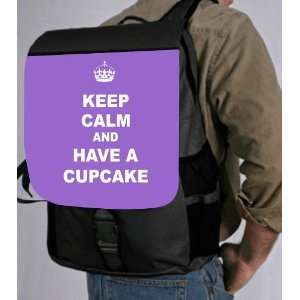  Keep Calm and have a Cupcake   Violet Back Pack   School 