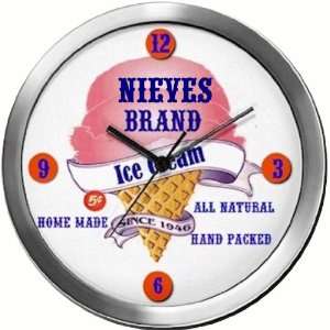  NIEVES 14 Inch Ice Cream Metal Clock Quartz Movement 