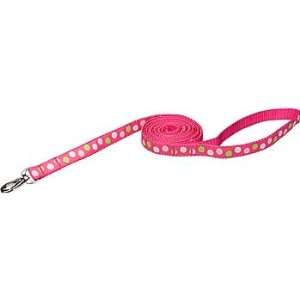   Smoochie Pooch Hot Pink Bouncing Dot Dog Leash, 6 L 