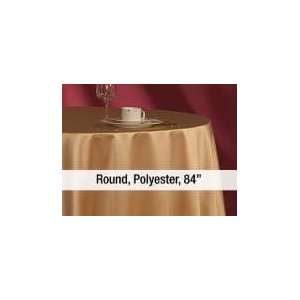   84in Round Polyester Linen Tablecloth   1 PK of 2