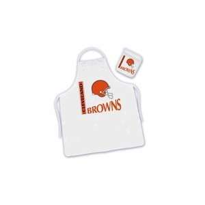 Cleveland Browns Barbecue Apron and Mitt Set  Kitchen 