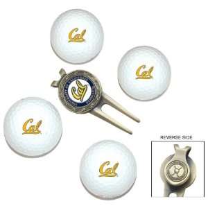   Golden Bears 4 Golf Ball Divot Tool/Ball Marker Gift Set   Golf