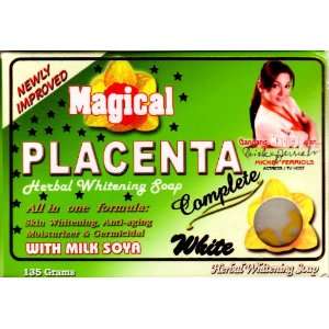 Magical Placenta Herbal Whitening Soap White with Milk 