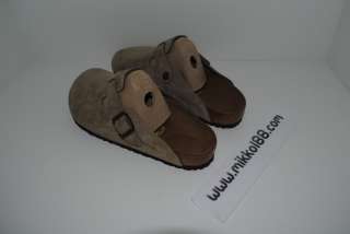 Birkenstock Boston Leather Suede Taupe Color NEW IN BOX  