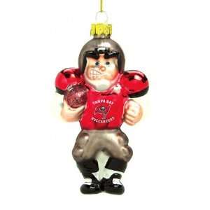  Tampa Bay Buccaneers 4 Blown Glass Football Player 