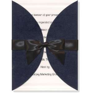  Elegant and Formal Invitations   Gatefold Onyx with Bow 