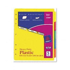  Avery  Plastic Index Dividers, White Self Stick Labels 