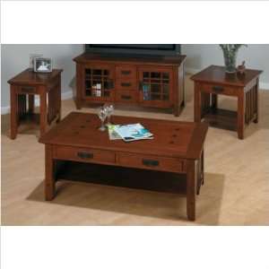   Viejo Lift Top Cocktail Table Set in Brown Mission Oak Furniture