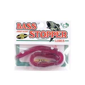  K&E Fish Lures Soft Bass Stopper Worm Wine White 